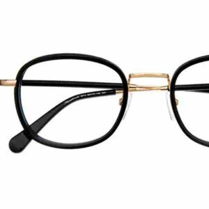 CARTER BOND 9214 eyeglasses frame eyewear c300 black gold round Australia NEW